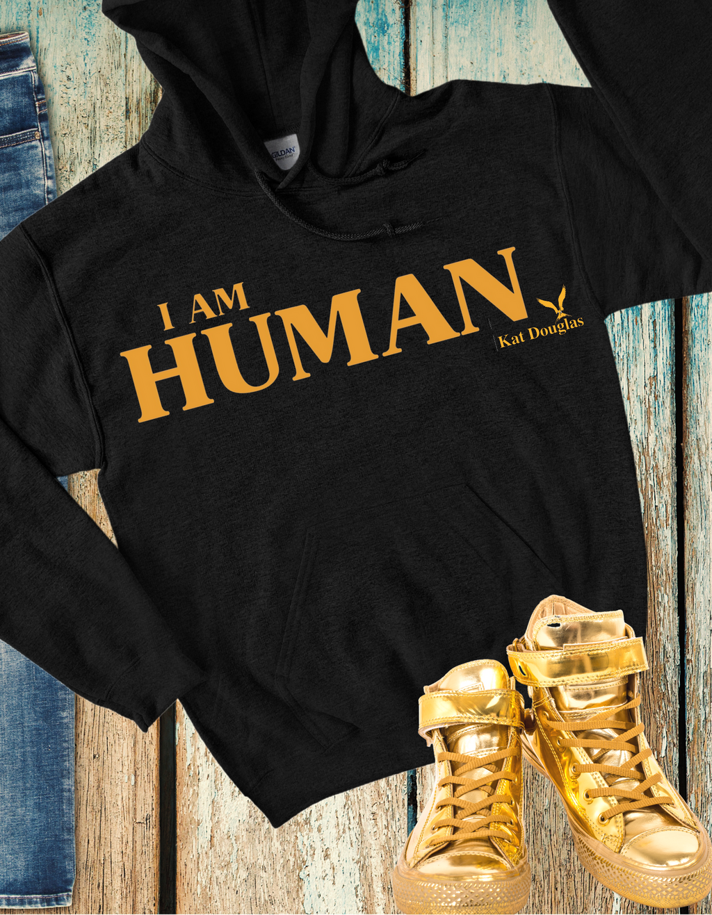 I AM HUMAN Hoodie Sweatshirt.