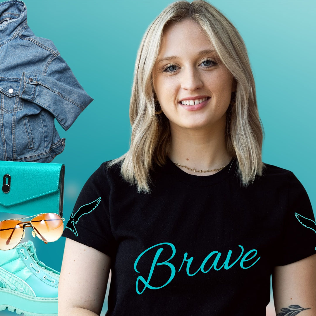 Brave: Graphic T shirt for men and women this spring and summer.