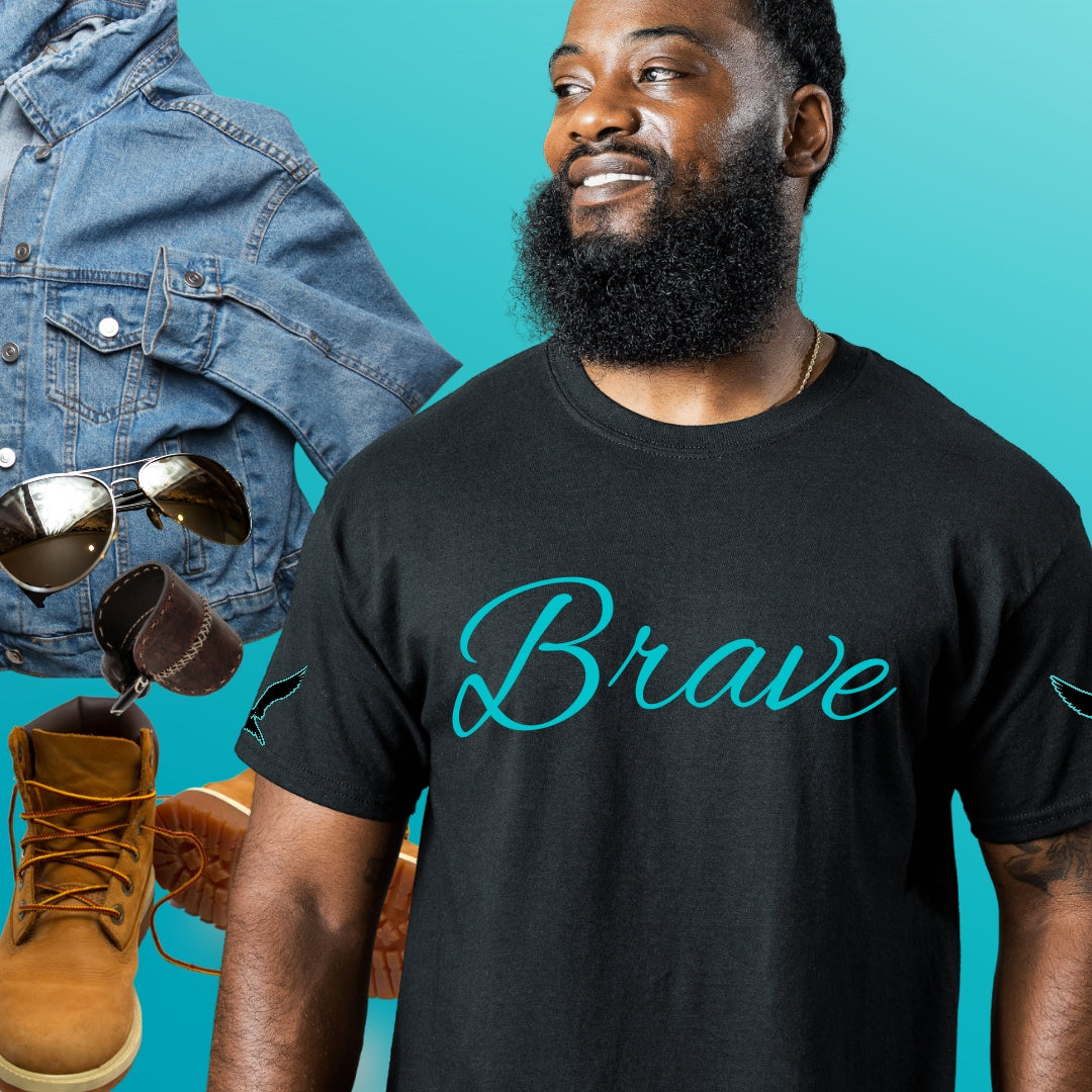 Brave: Graphic T shirt for men and women this spring and summer.